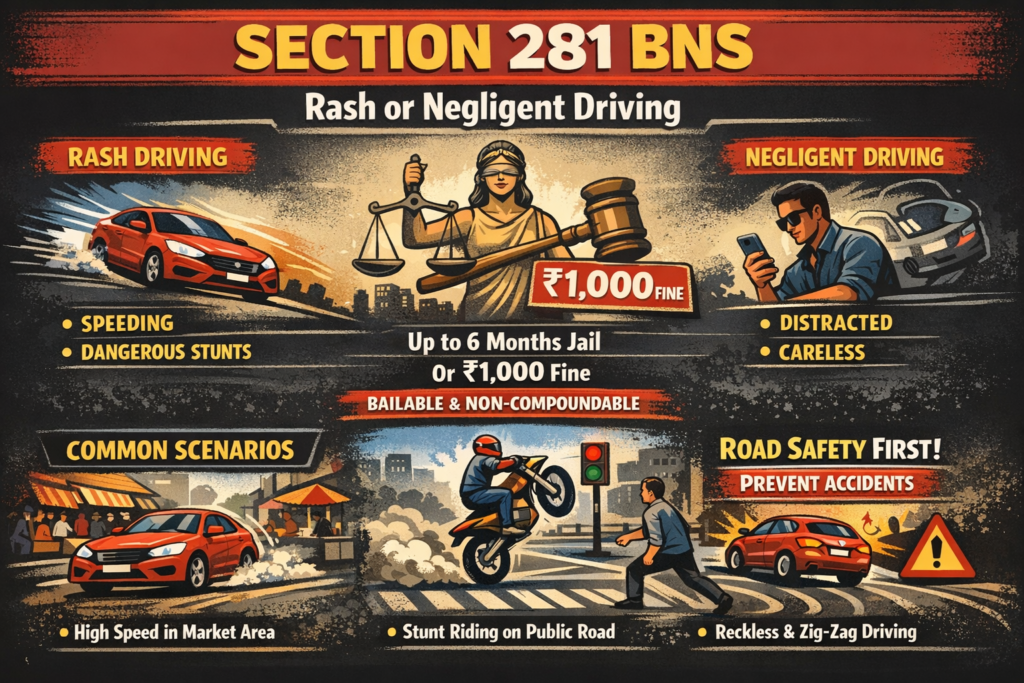 Section 281 of the Bharatiya Nyaya Sanhita (BNS) 2023